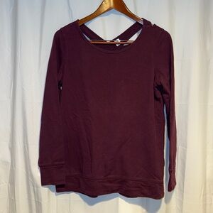 Old Navy Women's Medium Active Sweater Criss-Cross Back, Maroon